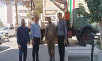 نصب نیمکت در محوطه بیمارستان
